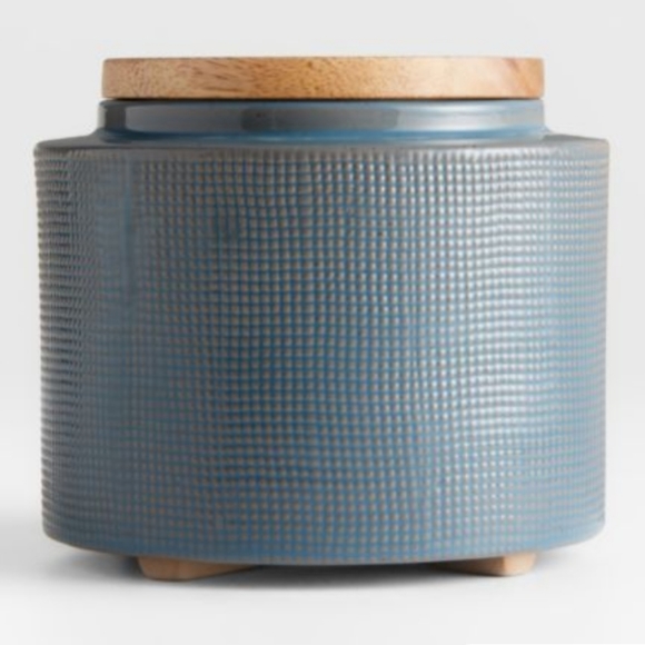 Crate and Barrel Ena Blue Canisters, Set Of 2, Medium and Small, NWT - Picture 3 of 16